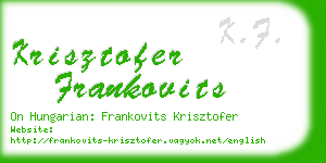 krisztofer frankovits business card